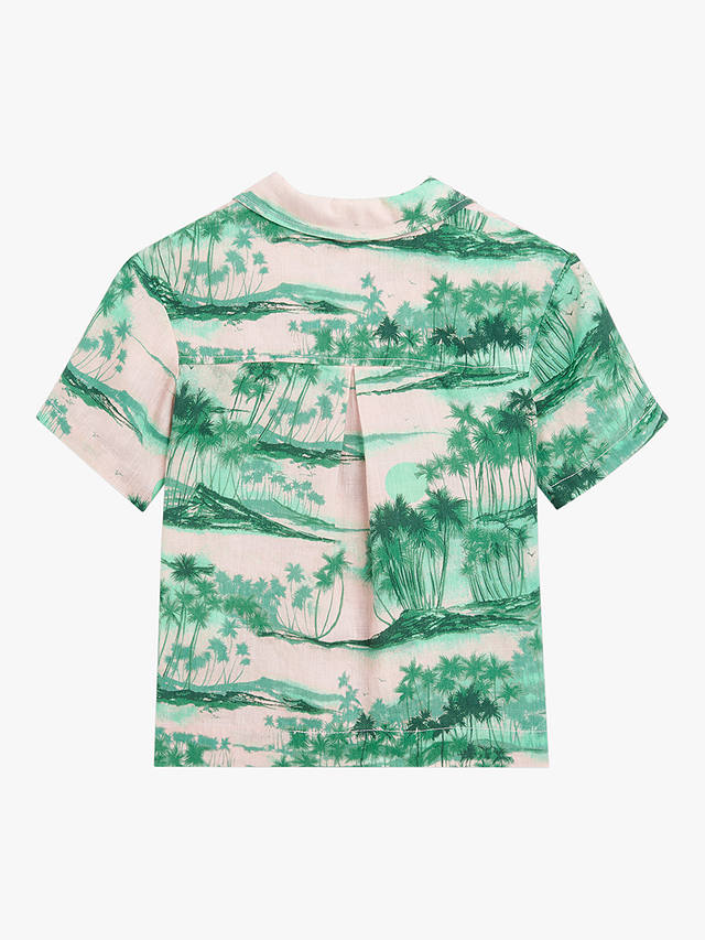 Whistles Kids' Sammy Waving Palms Shirt, Pink/Multi
