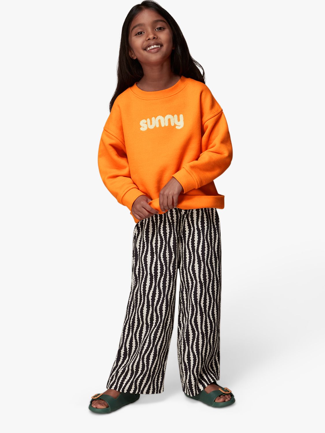 Whistles Kids' Sunny Sweatshirt, Orange, 8-9 years