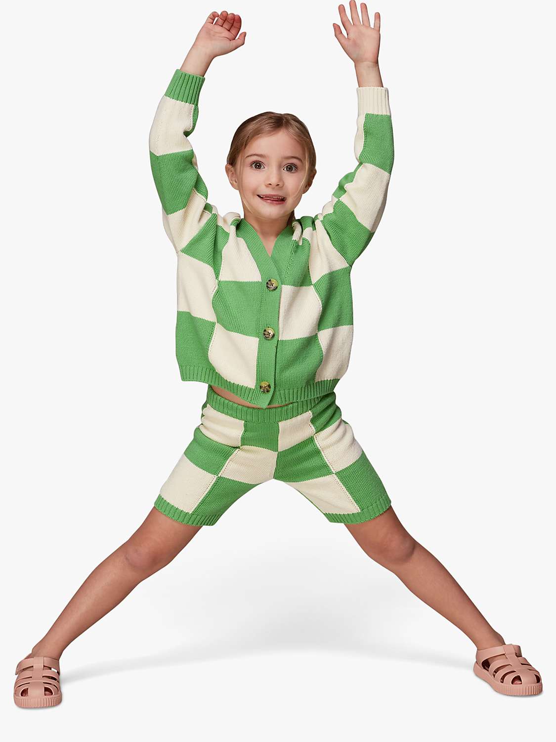 Buy Whistles Kids' Knitted Shorts, Green/Multi Online at johnlewis.com