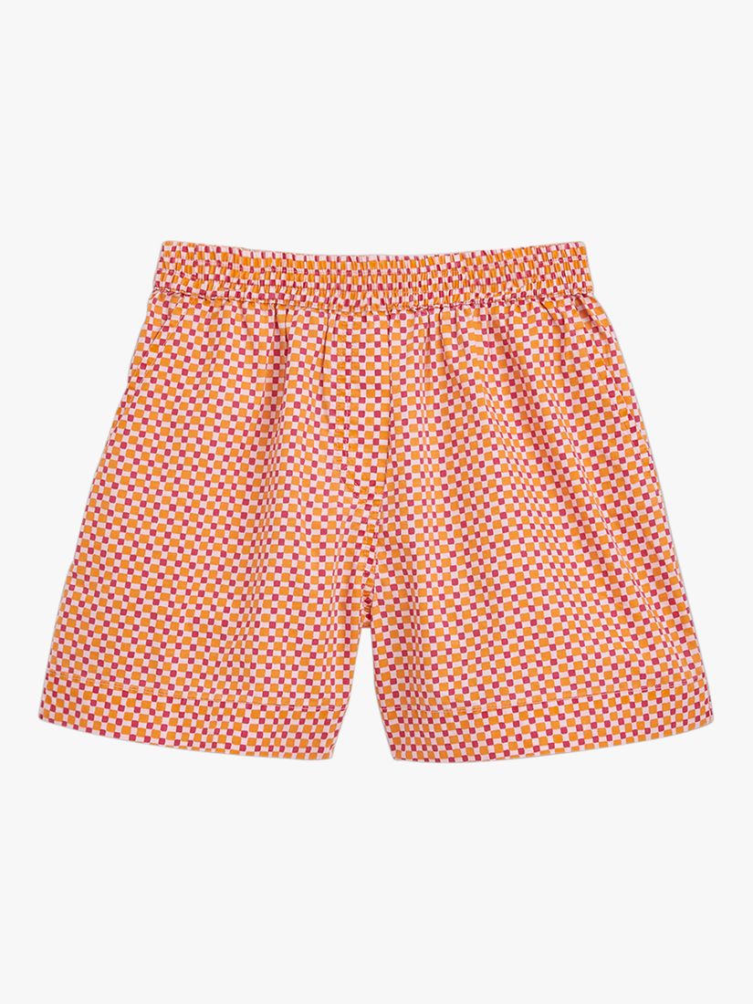 Whistles Kids' Sammy Cotton Ditsy Square Shorts, Pink/Multi, 3-4 years