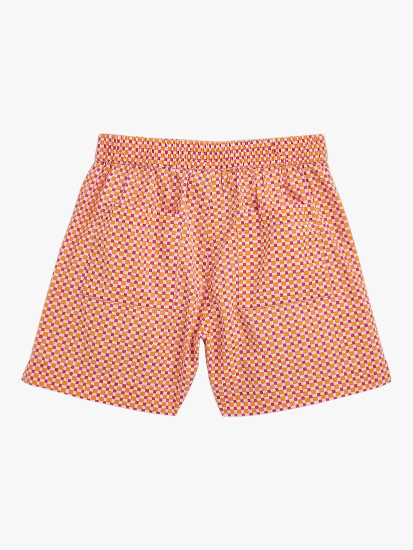 Whistles Kids' Sammy Cotton Ditsy Square Shorts, Pink/Multi, 3-4 years