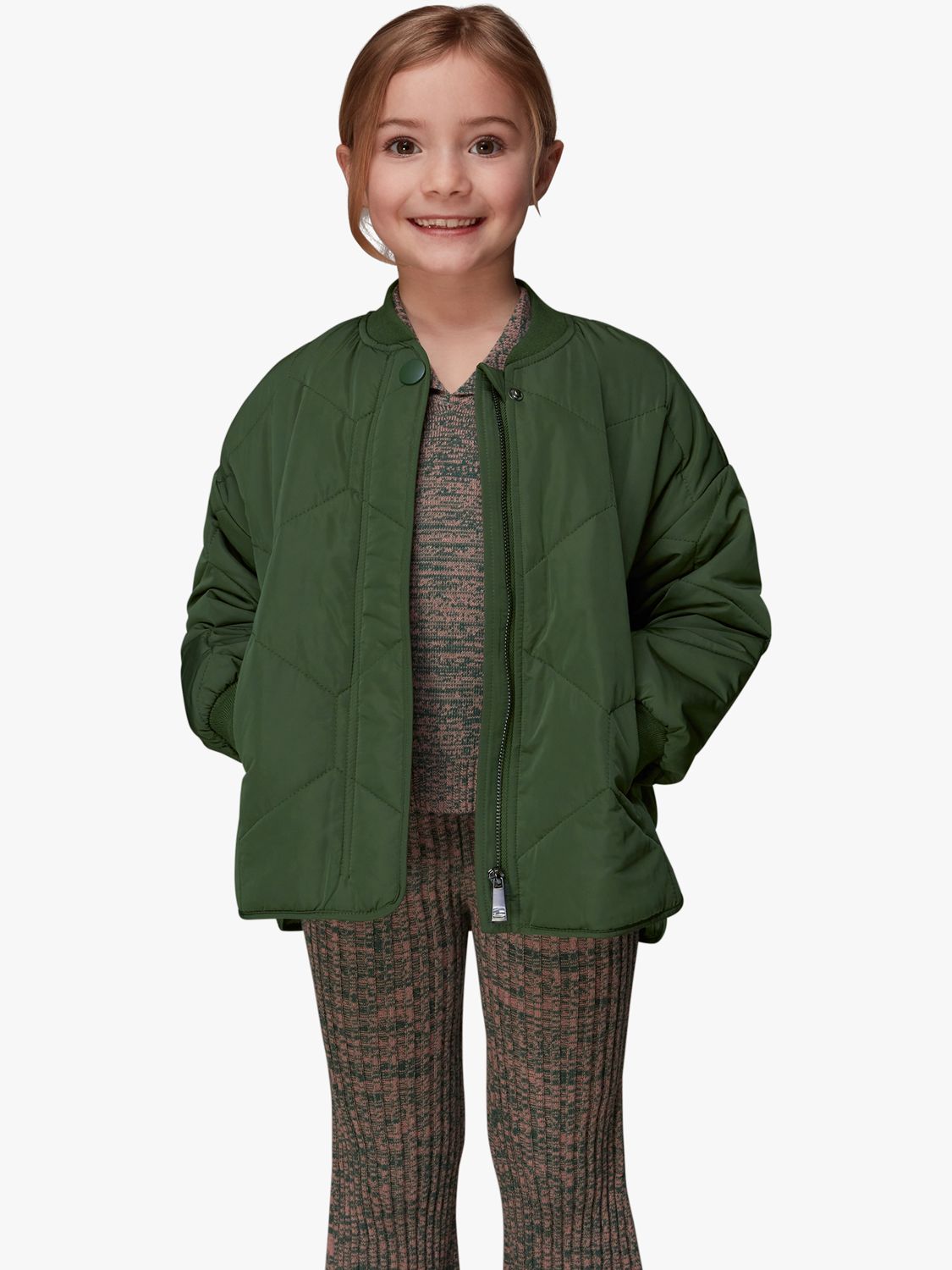 Buy Whistles Kids' Frida Quilted Coat Online at johnlewis.com