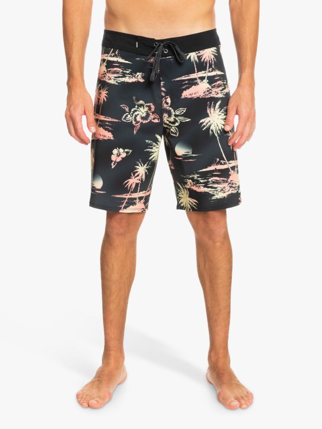 Quiksilver Surf Silk Swim Shorts, Black/Multi, S