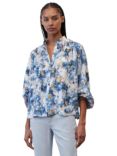 Marc O'Polo Wide Printed Stand Up Collar Blouse, Multi