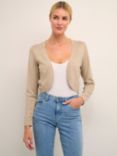 KAFFE Astrid Long Sleeve Bolero Cardigan Top, Feather Grey