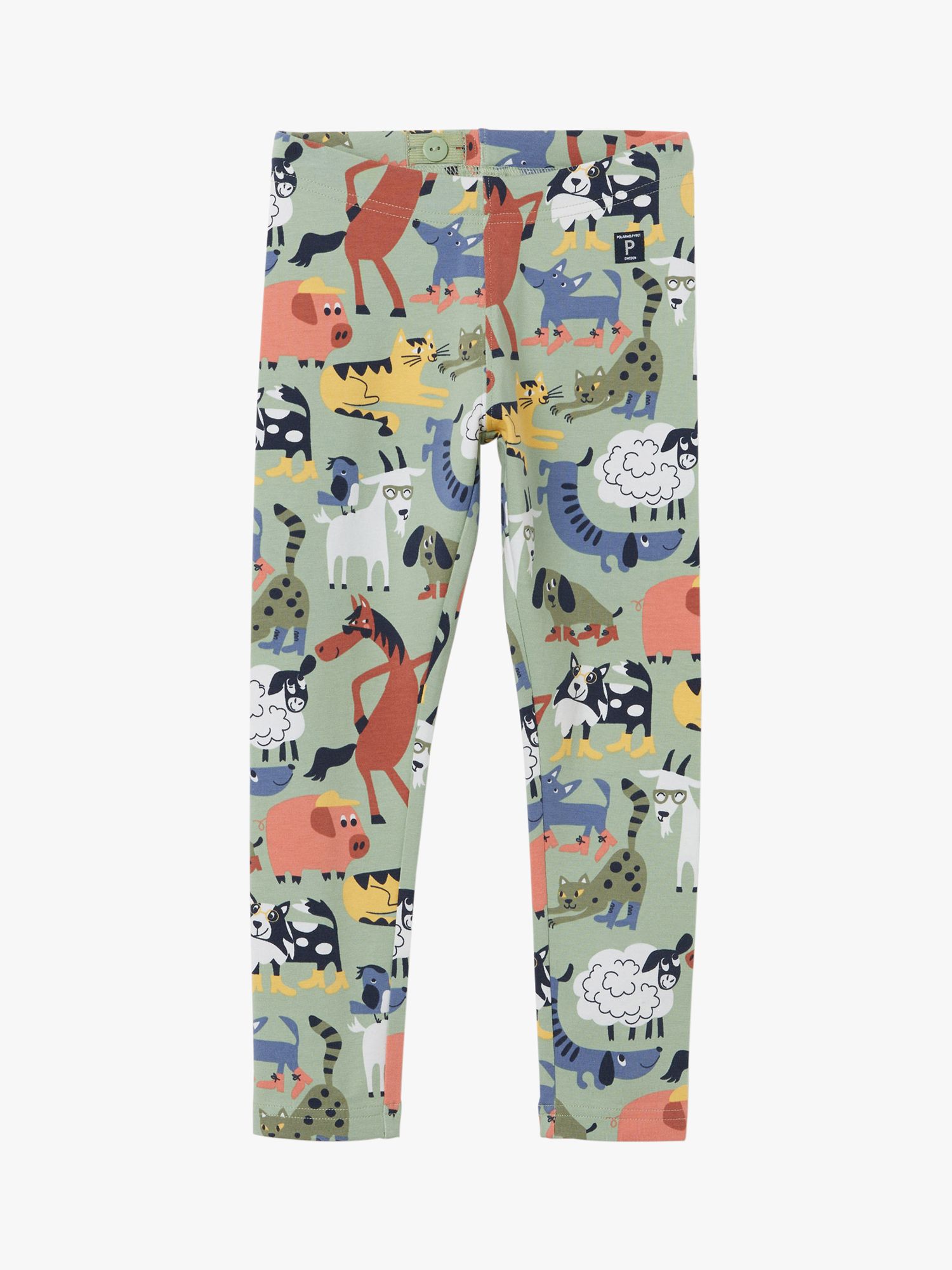 Polarn O. Pyret Baby GOTS Organic Cotton Animal Printed Leggings