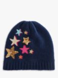 John Lewis Kids' Star Beanie Hat, Navy