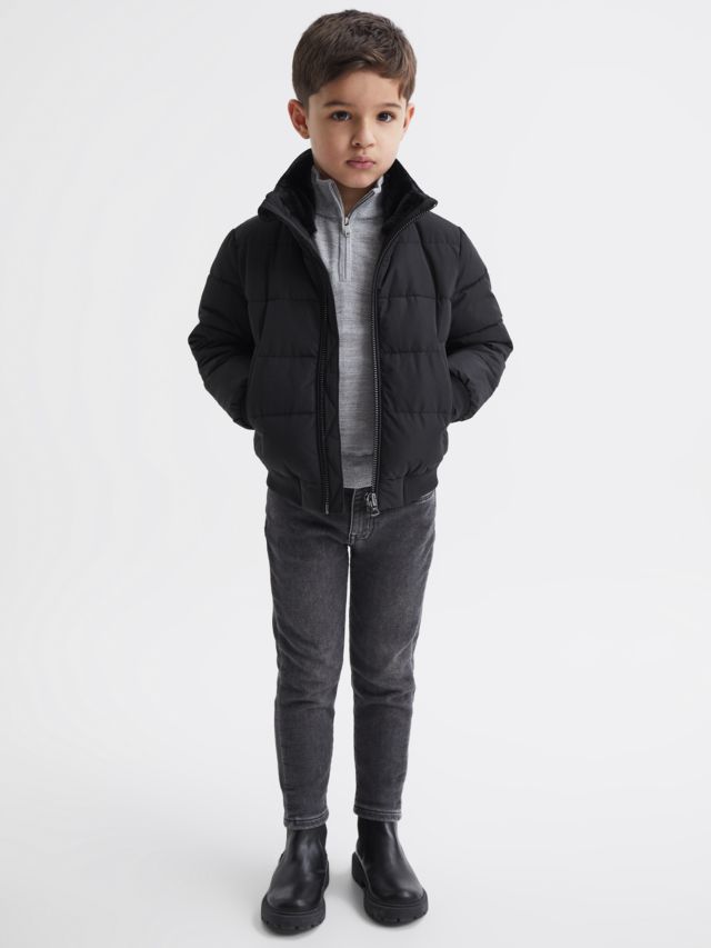 Boys fur collar on sale jacket