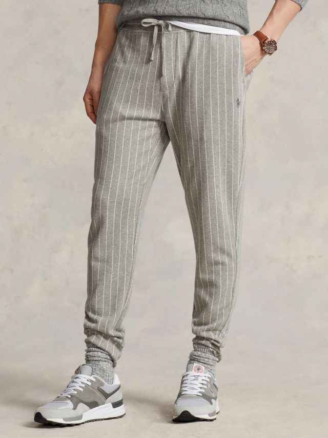 Grey sale striped joggers