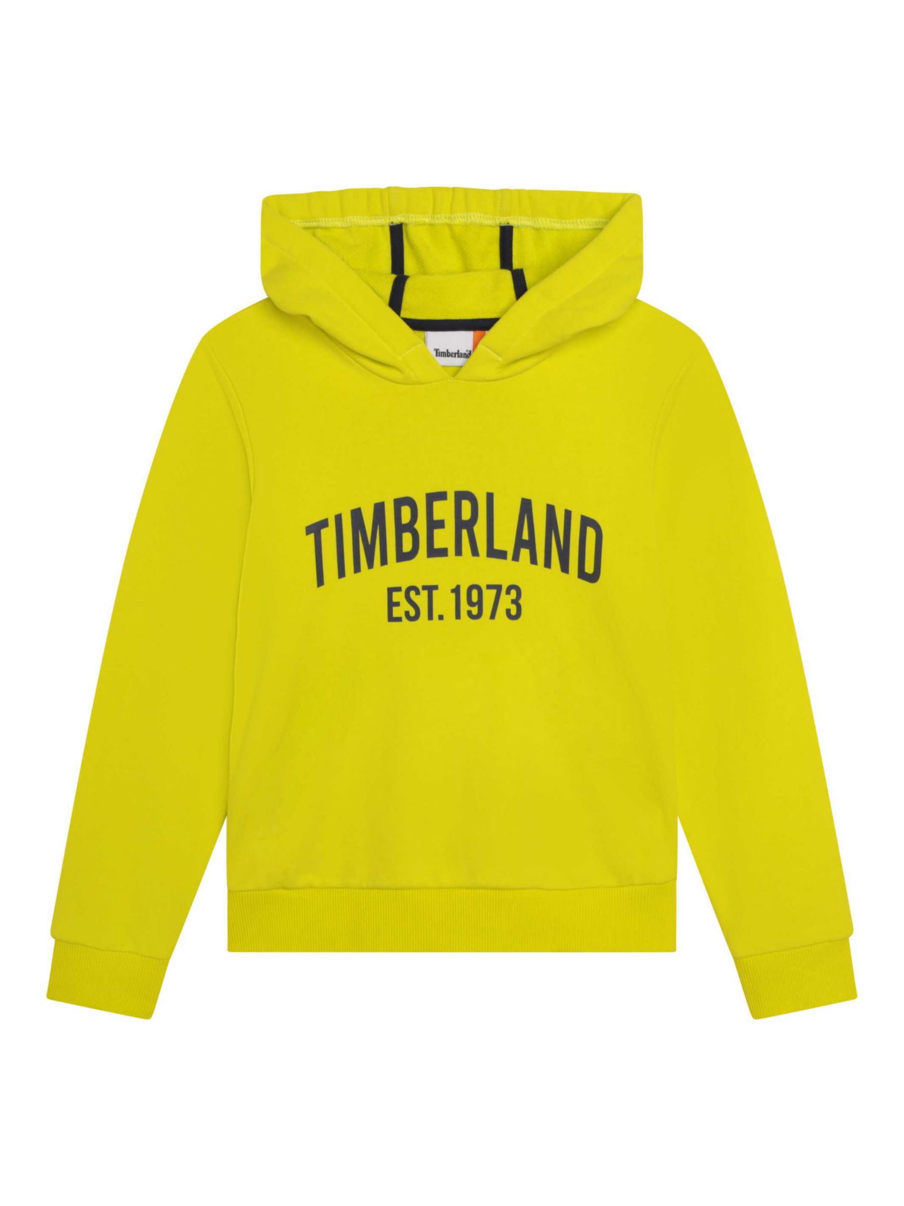 Timberland Kids' Logo Embroidered Hoodie, Yellow/Multi, 4 years