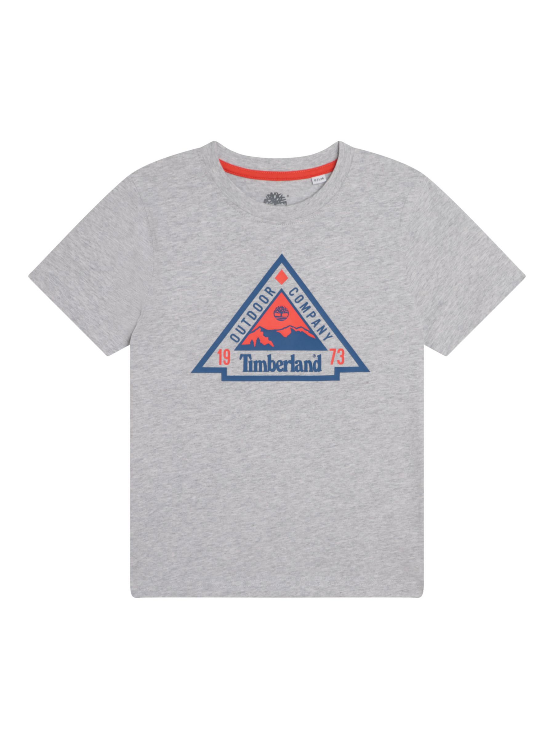 Timberland Kids' Triangle Graphic T-Shirt, Light Grey