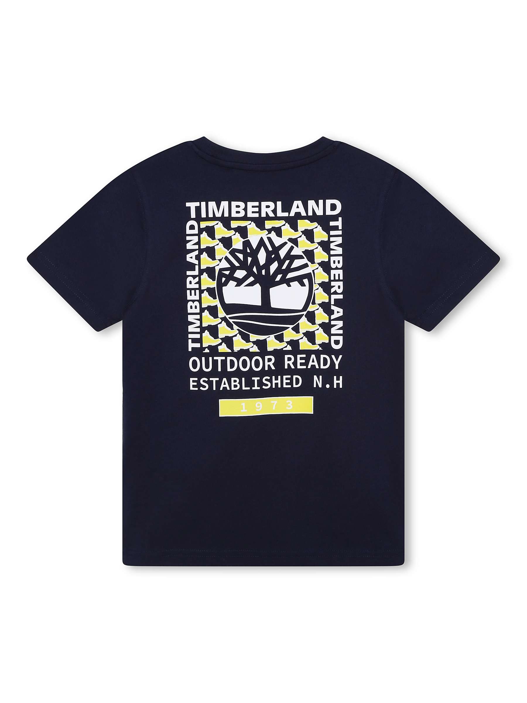 Buy Timberland Kids' Graphic Logo Back T-Shirt, Dark Blue Online at johnlewis.com