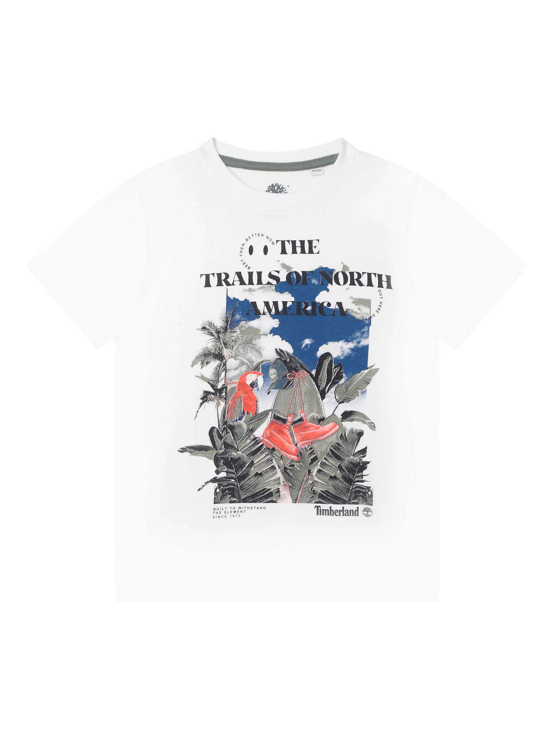 Timberland Kids' The Trails of North America T-Shirt, White at John ...