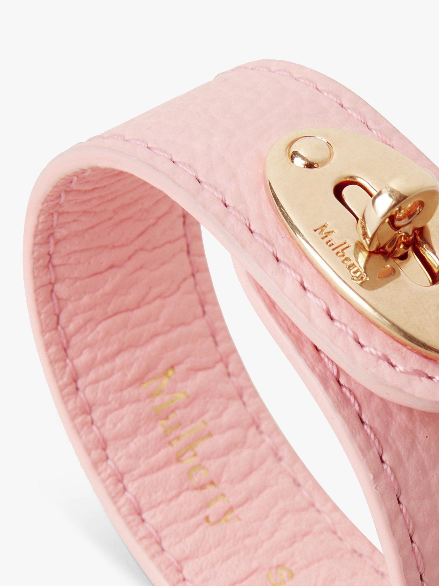 Louis Vuitton Leather Bracelet Rose Gold