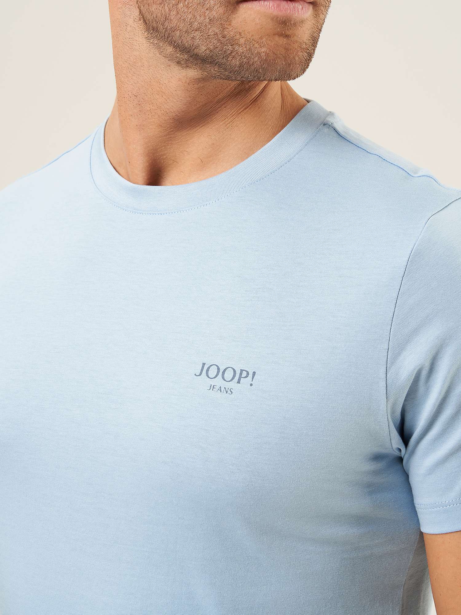 JOOP! Alphis Crew Neck T-Shirt, Open Blue at John Lewis & Partners