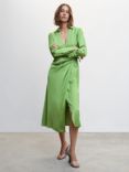 Mango Colette Wrap Midi Dress, Green