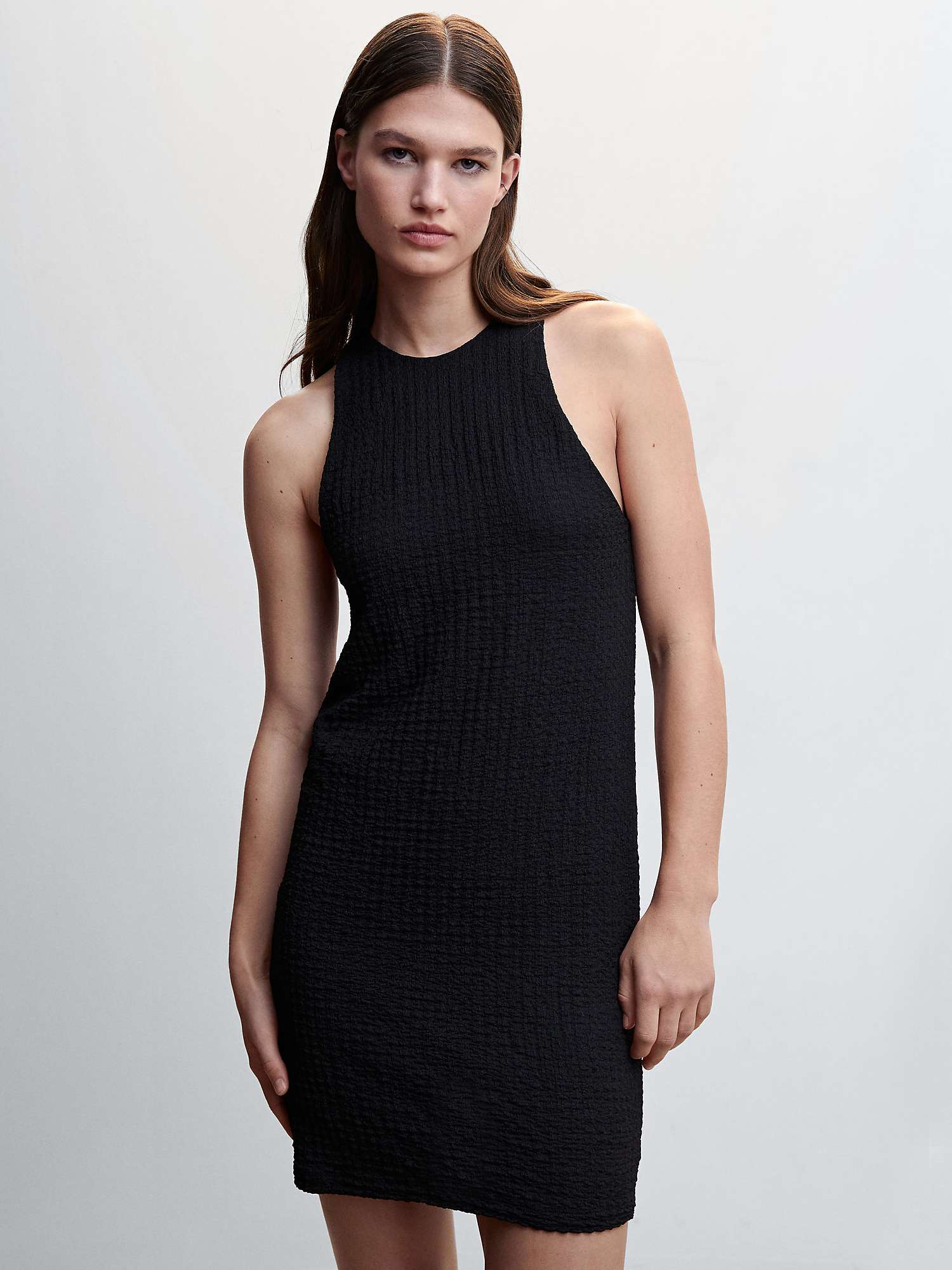 Buy Mango Alber Evase Mini Dress, Black Online at johnlewis.com