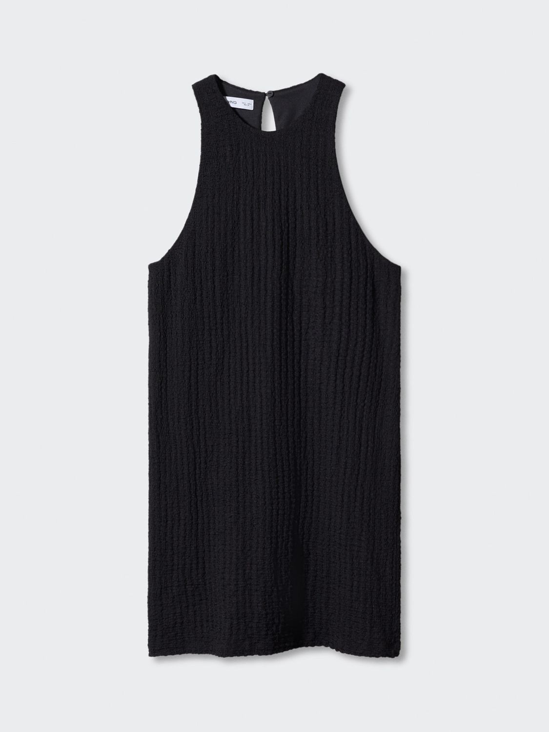Mango Alber Evase Mini Dress, Black at John Lewis & Partners