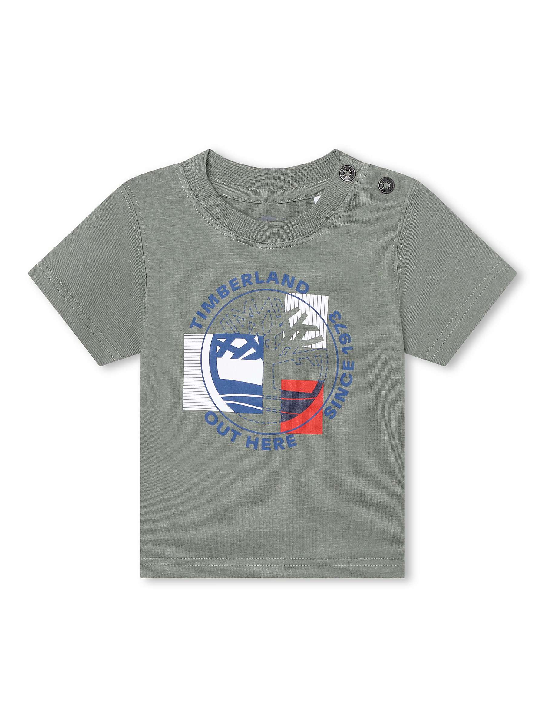 Buy Timberland Baby Graphic Logo Print T-Shirt, Green Online at johnlewis.com