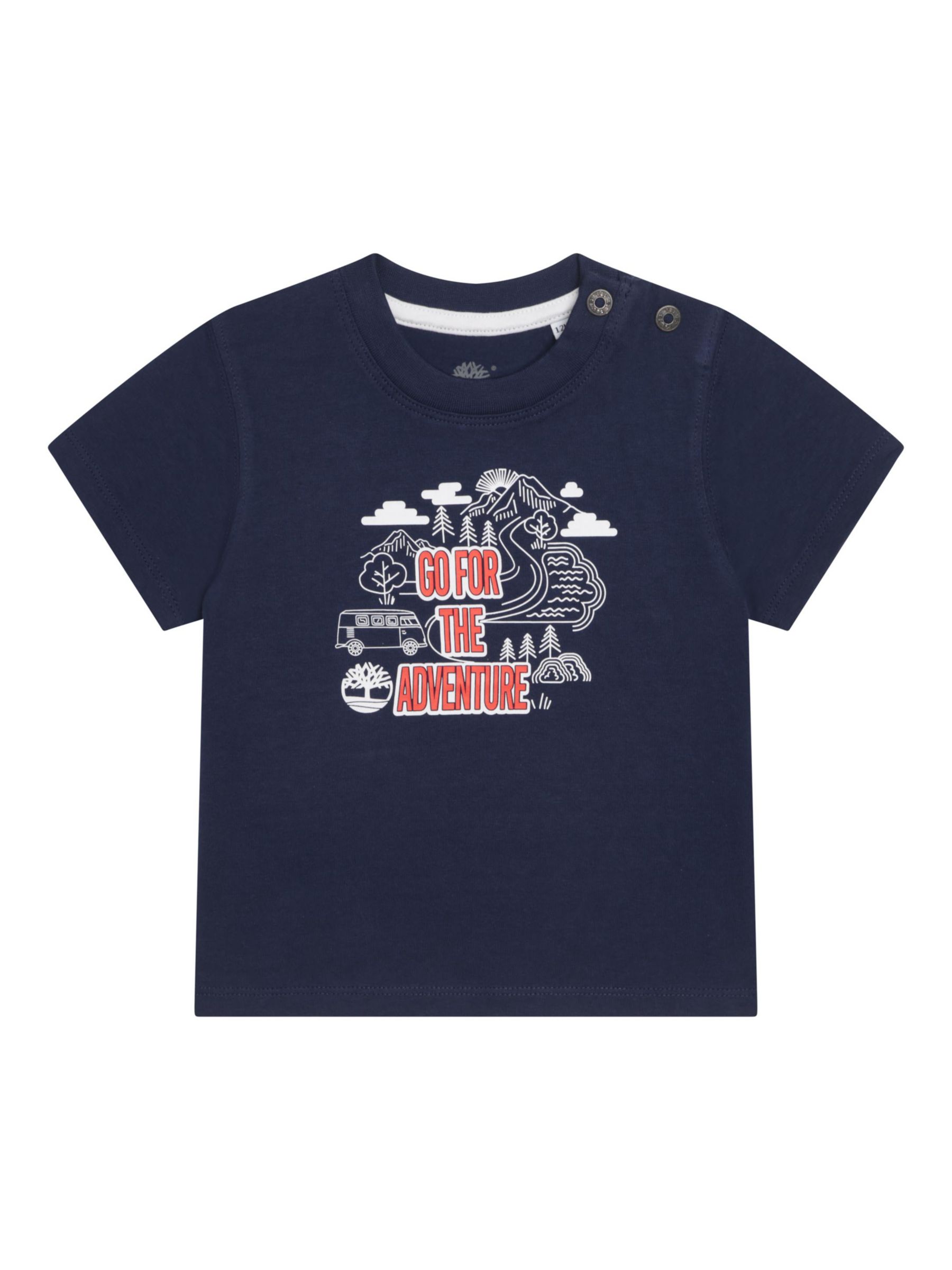 Timberland Kids' Short Sleeved T-Shirt, Navy/Multi, 6 months