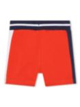 Timberland Baby Bermuda Logo Embroidered Shorts, Red/Multi