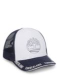 Timberland Kids' Logo Embroidered Netted Cap, Navy/White
