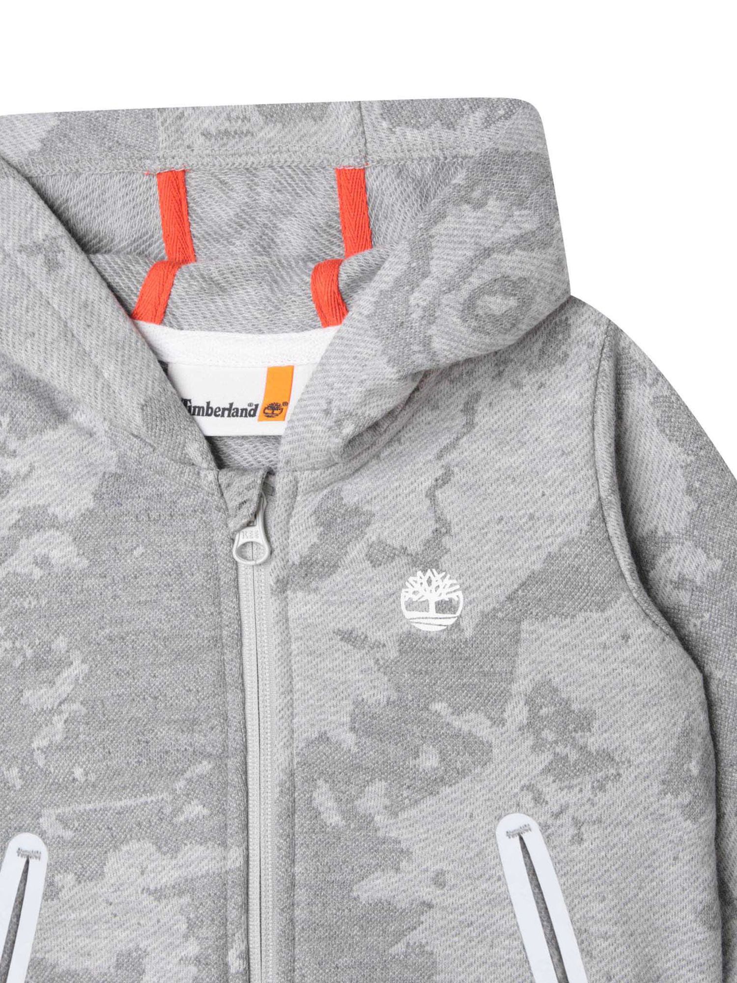 Timberland Baby Camouflage Zipped Hoodie, Light Grey, 9 months