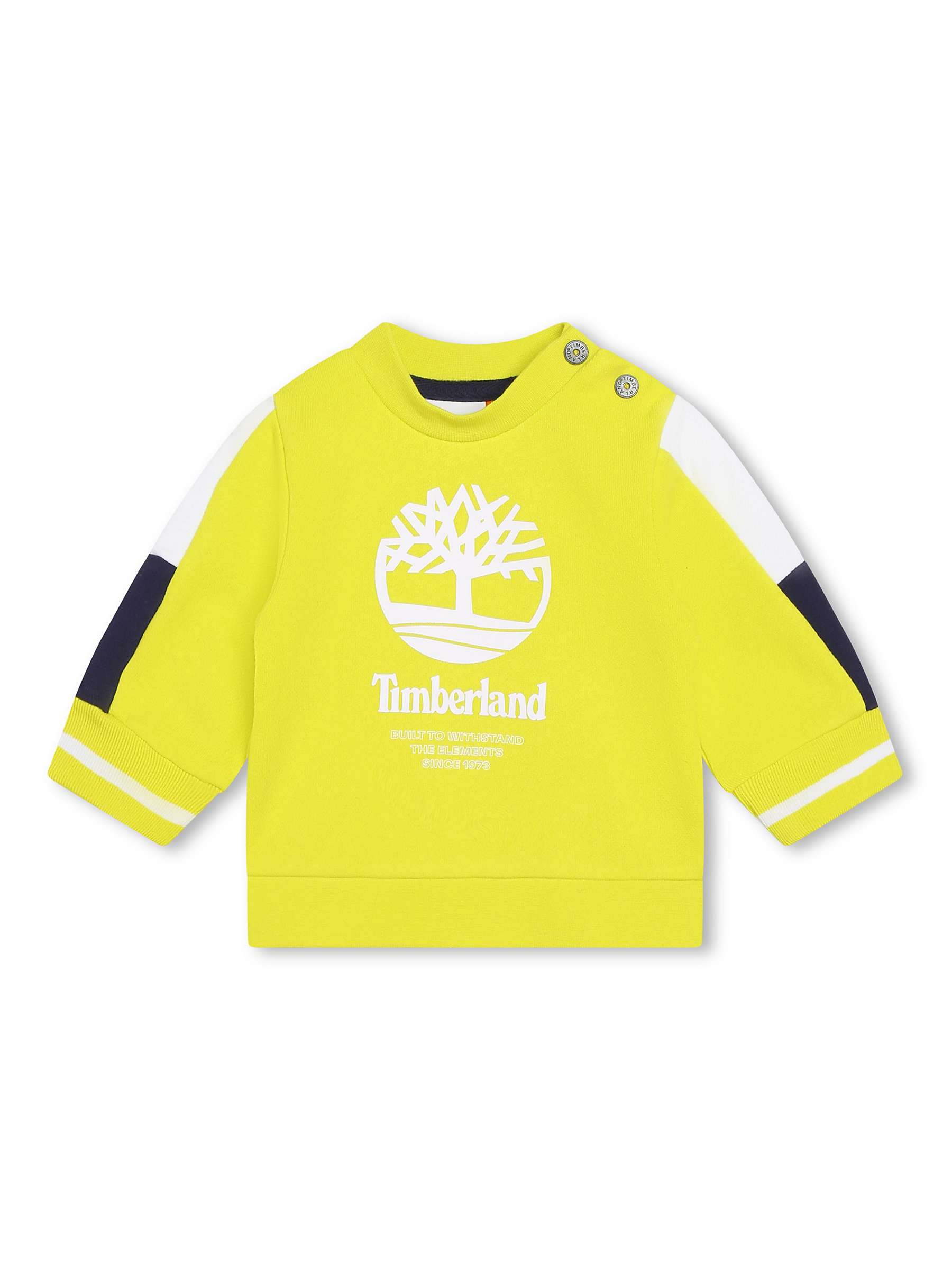 Buy Timberland Baby Graphic Logo Print T-Shirt, Yellow/Multi Online at johnlewis.com