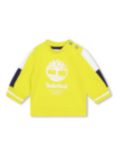 Timberland Baby Graphic Logo Print T-Shirt, Yellow/Multi