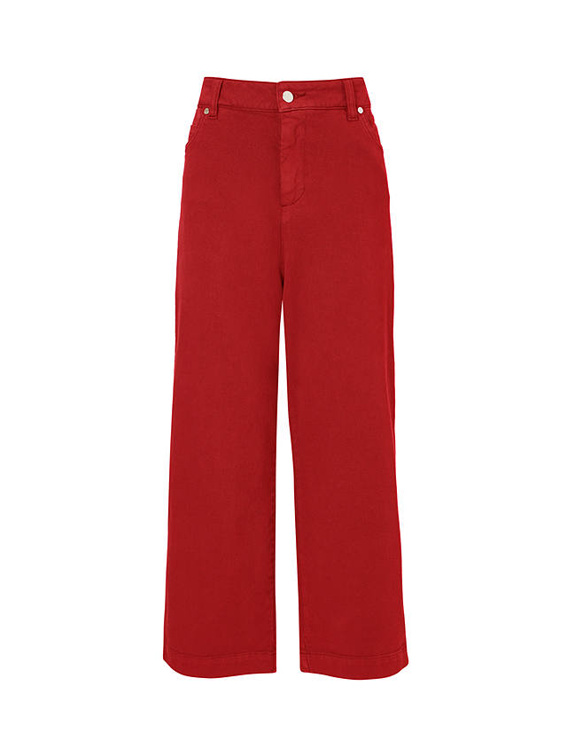 Baukjen Gail Organic Cotton Cropped Jeans, Red