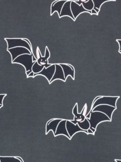 John Lewis Kids' Bat Glow In The Dark Pyjamas, Black, 2 years