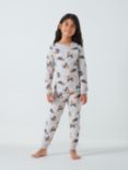 John Lewis Kids' Cat Trick or Treat Pyjamas, Grey/Multi, Grey/Multi
