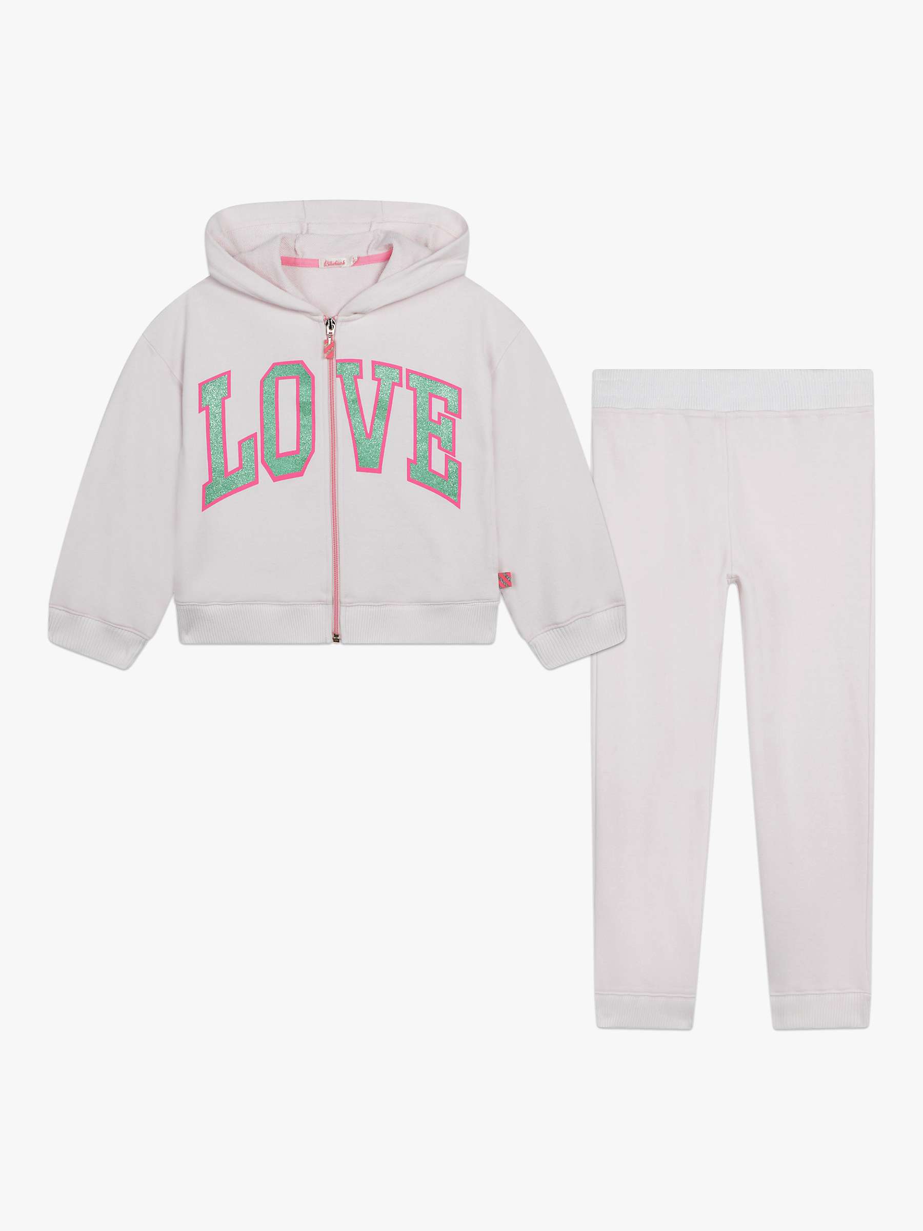 Buy Billieblush Kids' French Terry Hooded Tracksuit Set, Light Pink Online at johnlewis.com