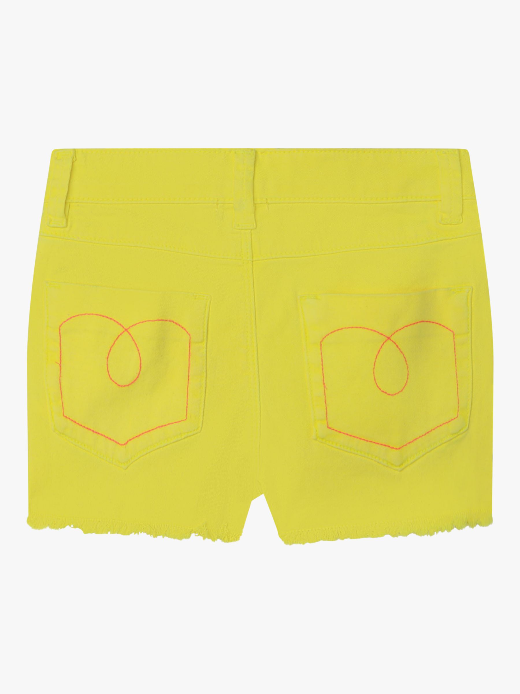 Billieblush Girl's Denim Sequin Embellished Shorts, Yellow/Multi, 2 years