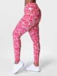 Sweaty Betty Power Gym Leggings, Pink Dab Print