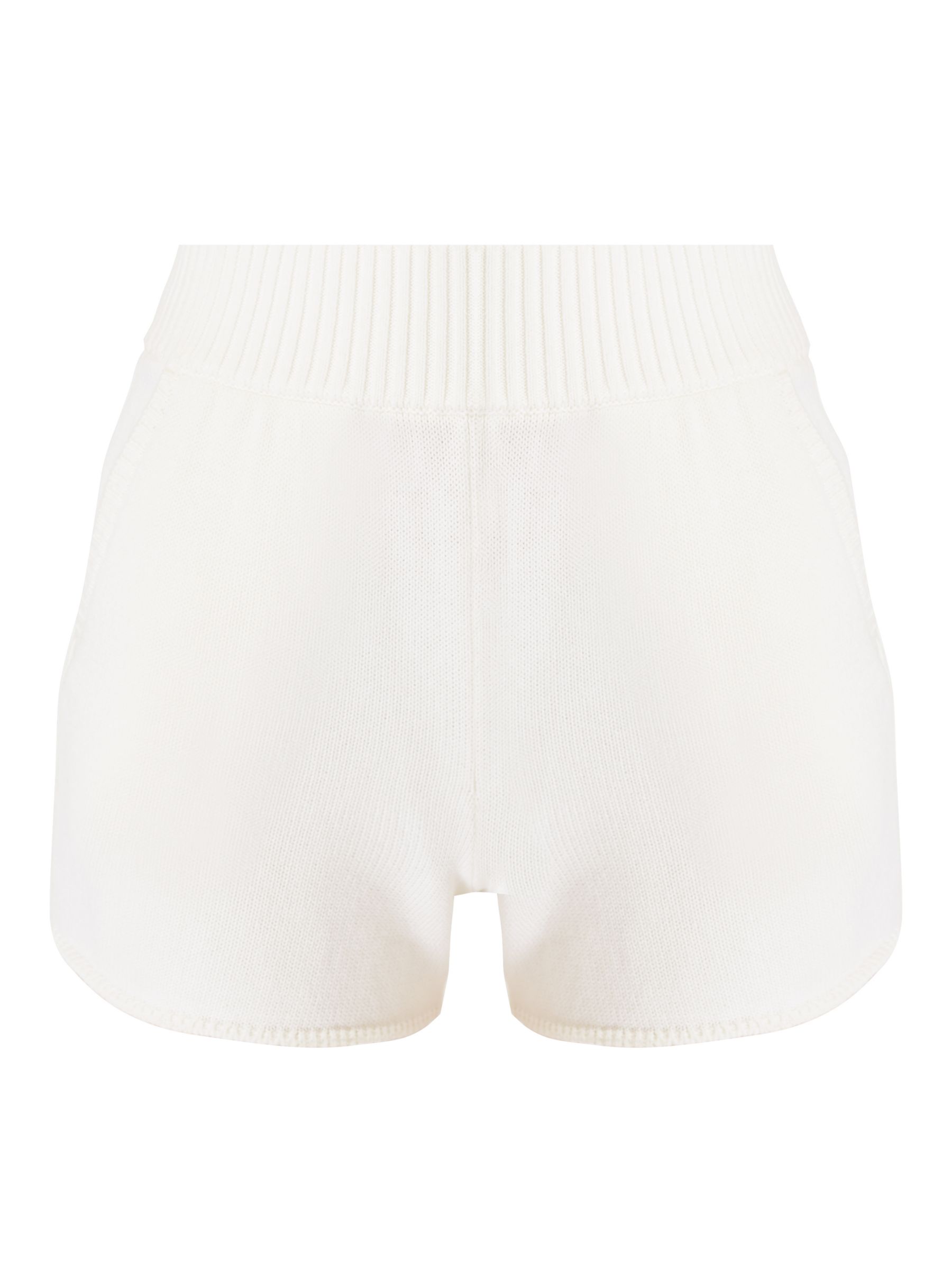 Sweaty Betty Organic Cotton Coastal Knit Silk Blend Shorts, Lily White, XXS