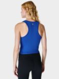 Sweaty Betty Athlete Racerback Cropped Sports Vest, Lightning Blue