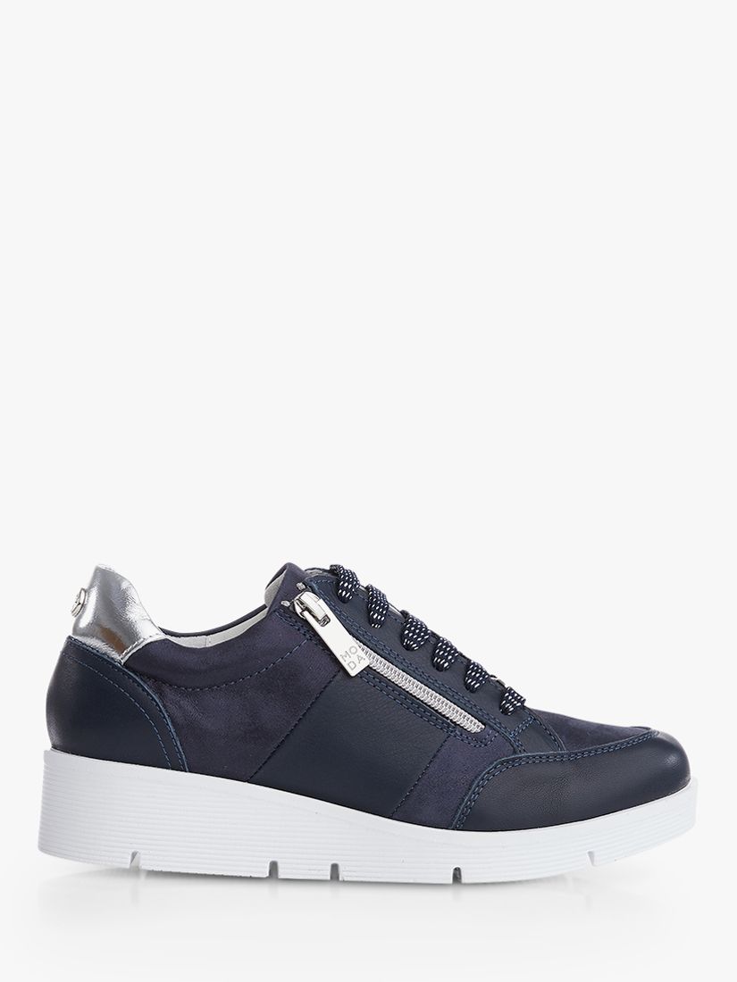 Moda in Pelle Ambient Leather Zip-Up Trainers at John Lewis & Partners