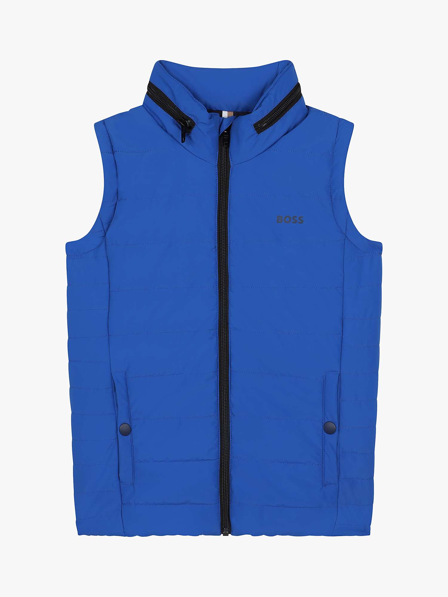 Buy BOSS Kids' Sleeveless Puffer Jacket, Blue Online at johnlewis.com