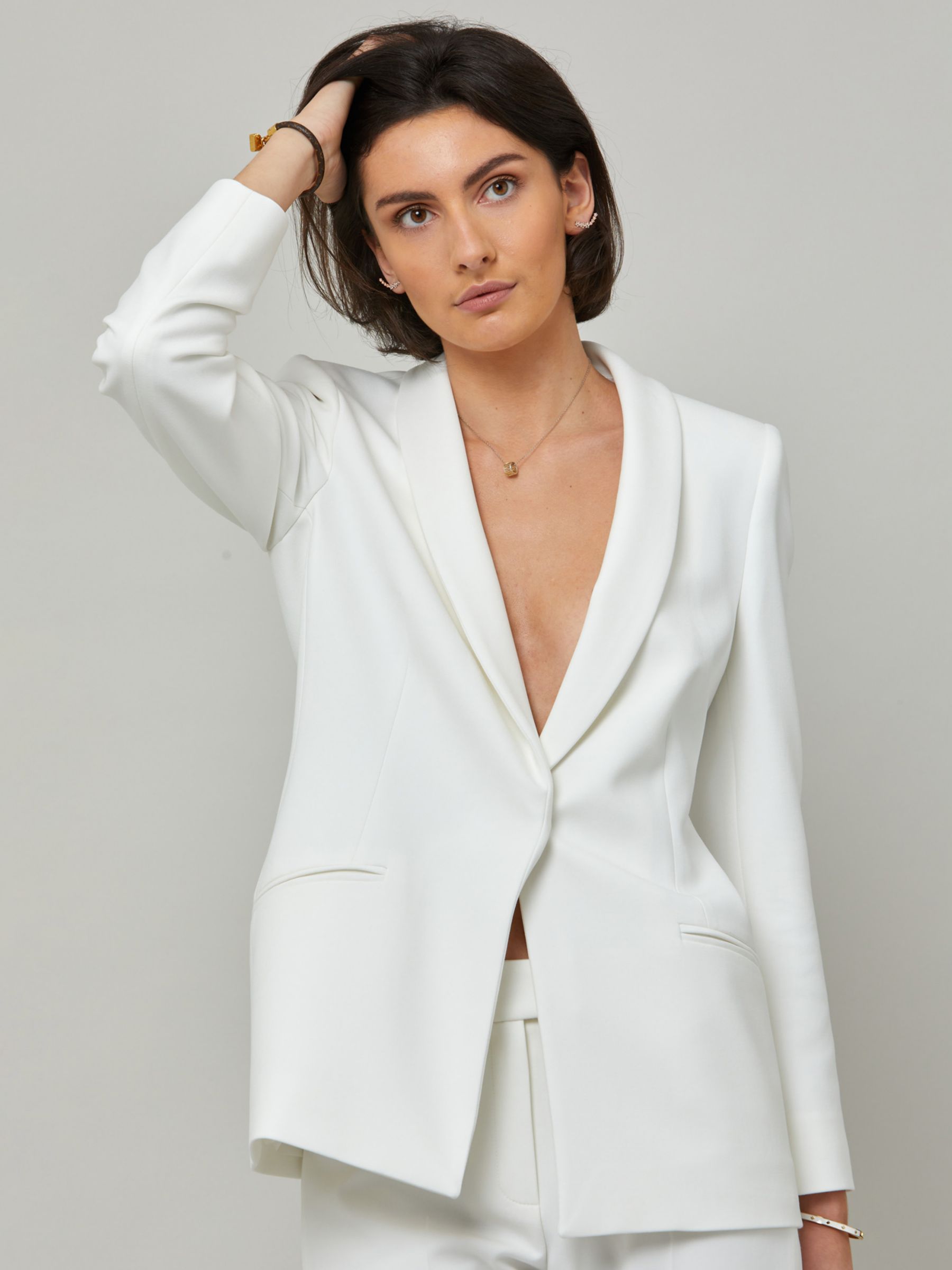 Helen McAlinden Darcie Tailored Tux Jacket, White