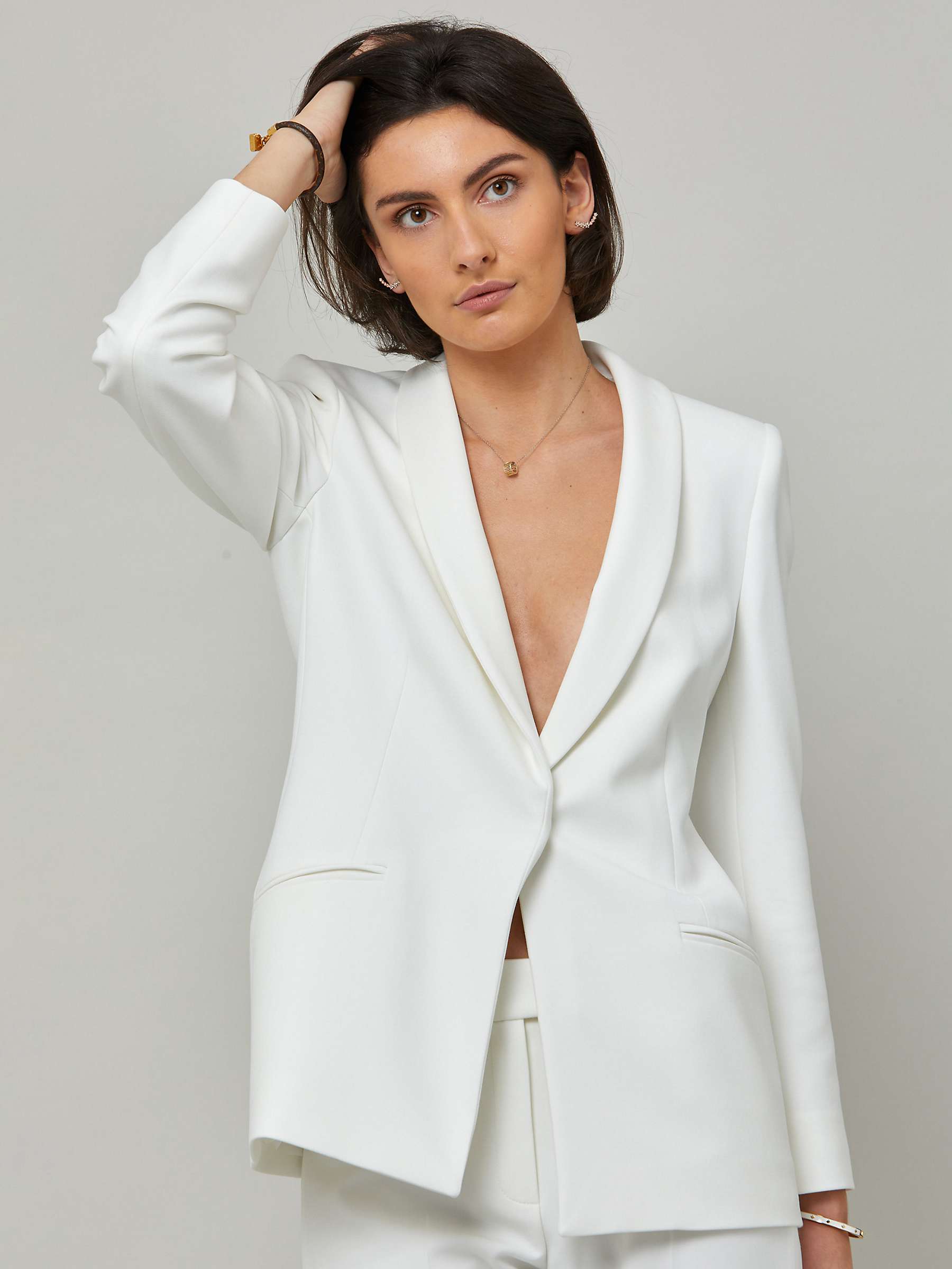 Buy Helen McAlinden Darcie Tailored Tux Jacket, White Online at johnlewis.com