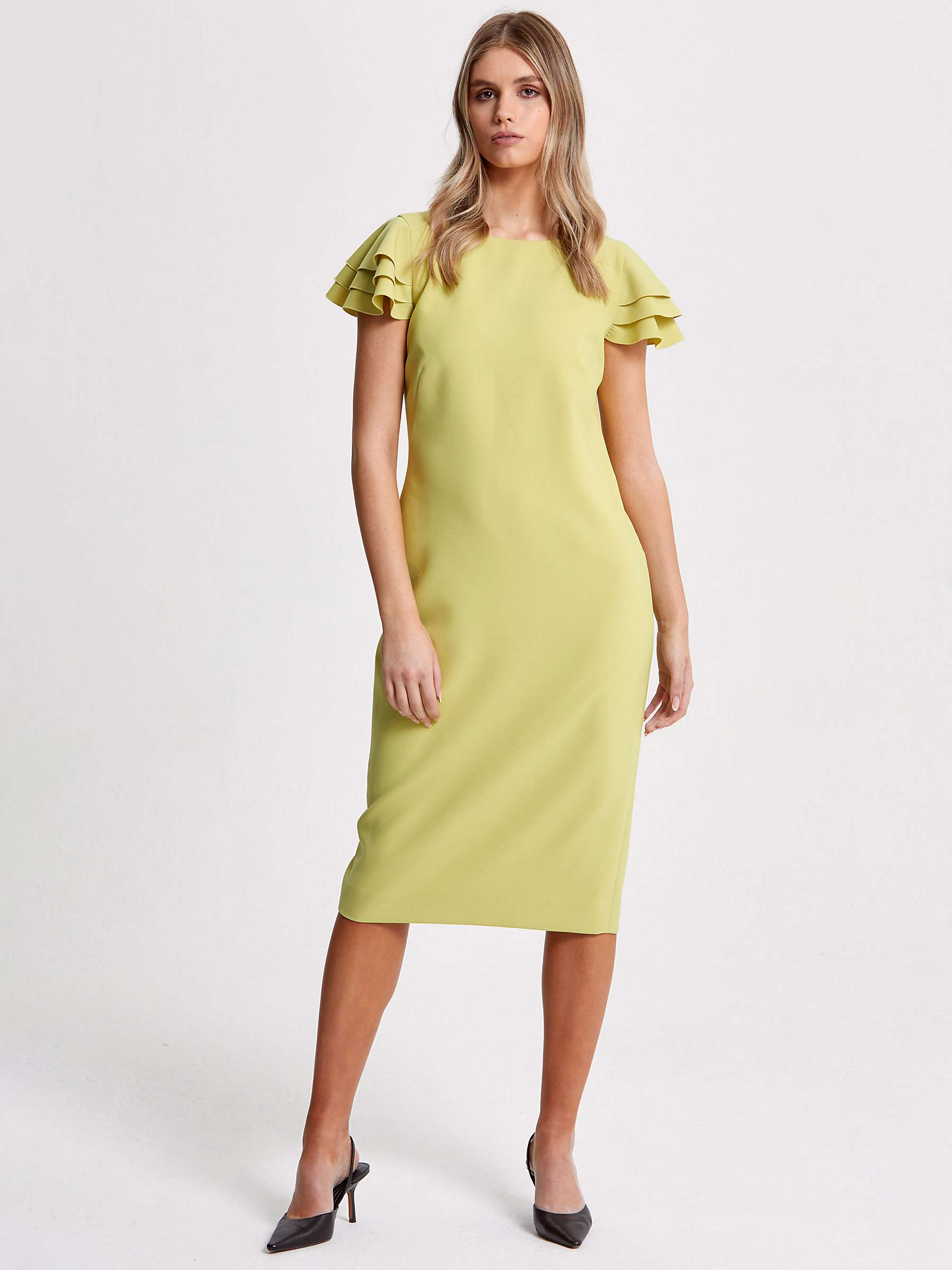 Buy Helen McAlinden Penny Shift Dress, Citrus Yellow Online at johnlewis.com