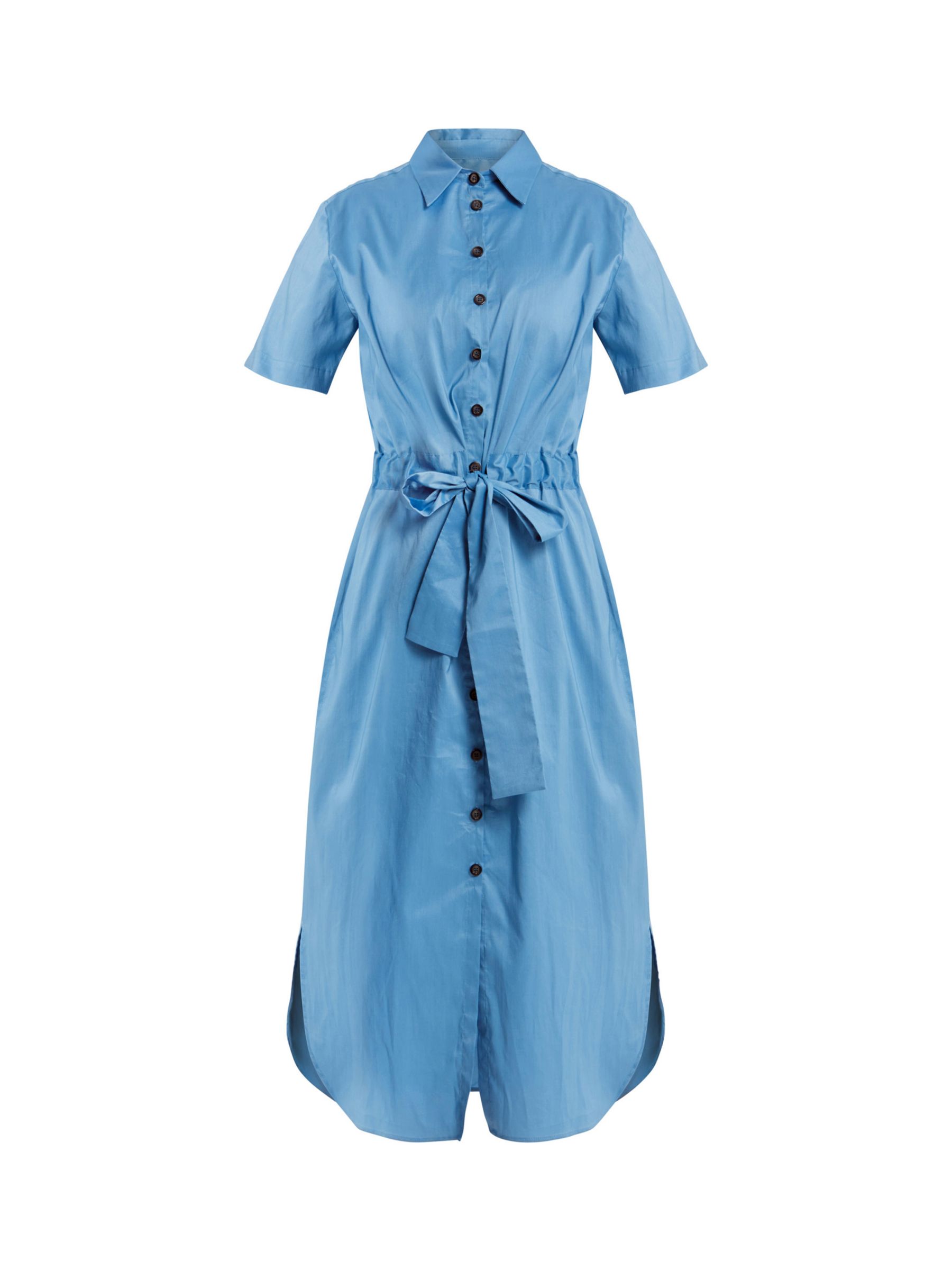Helen McAlinden Arabella Plain Shirt Dress, Sky Blue