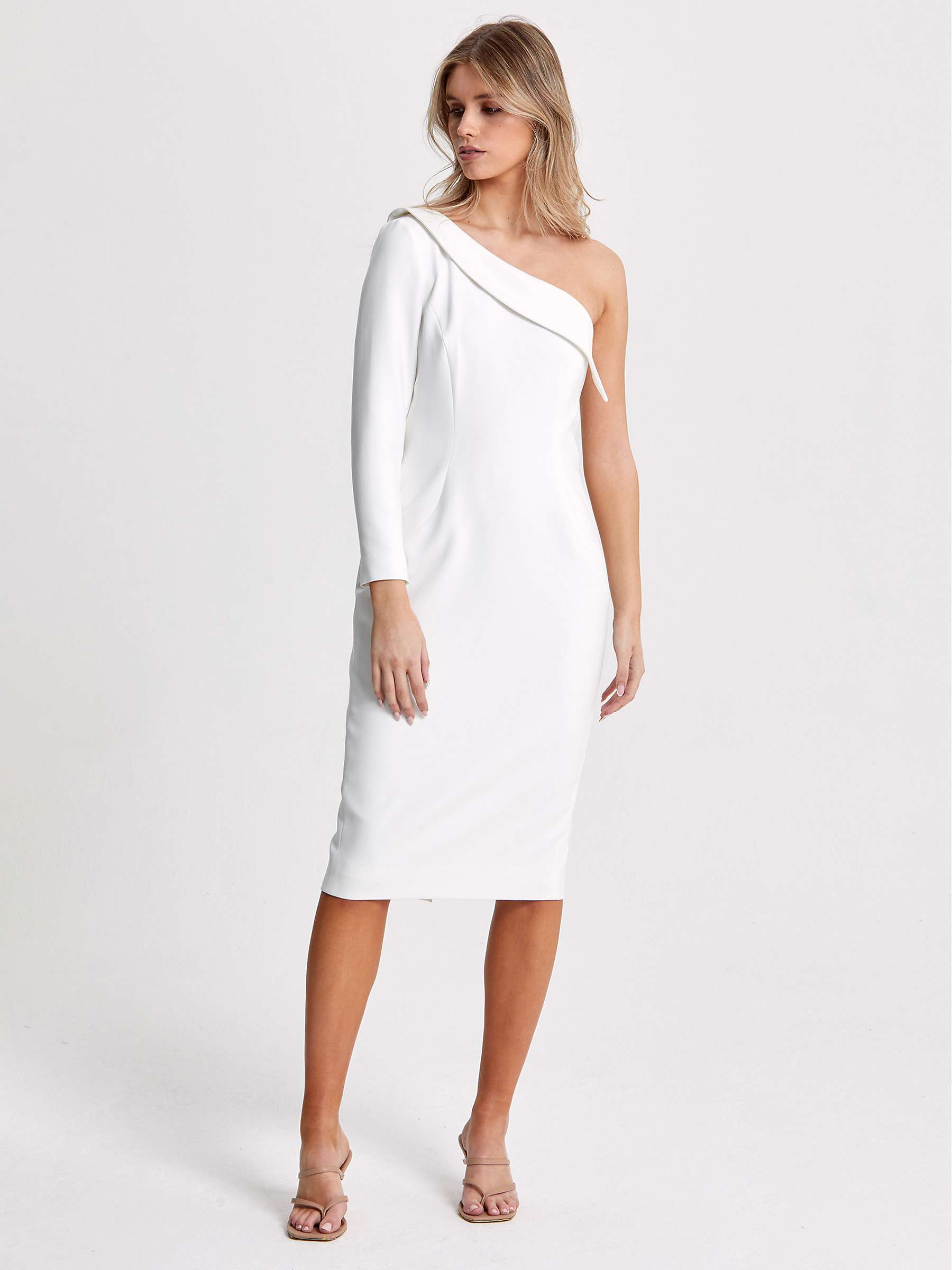 Buy Helen McAlinden Harlow One Shoulder Dress, White Online at johnlewis.com