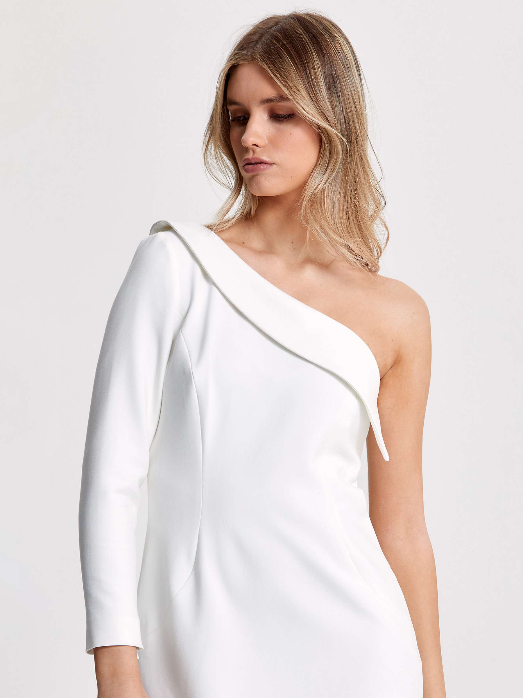 Buy Helen McAlinden Harlow One Shoulder Dress, White Online at johnlewis.com