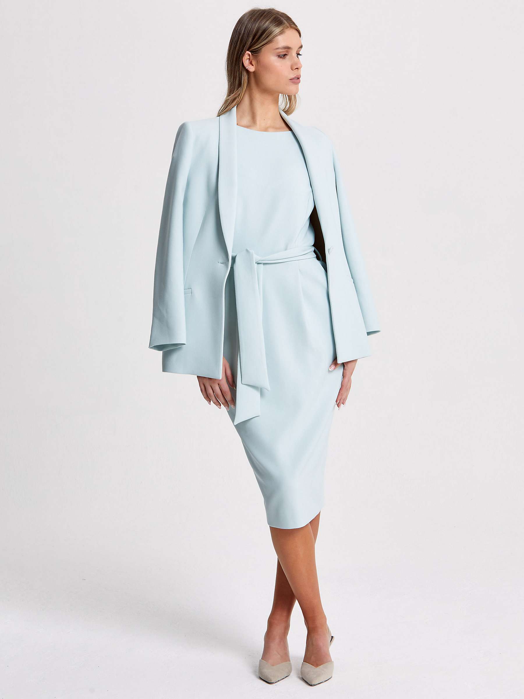 Buy Helen McAlinden Layla Mist Midi Dress, Summer Mist Online at johnlewis.com
