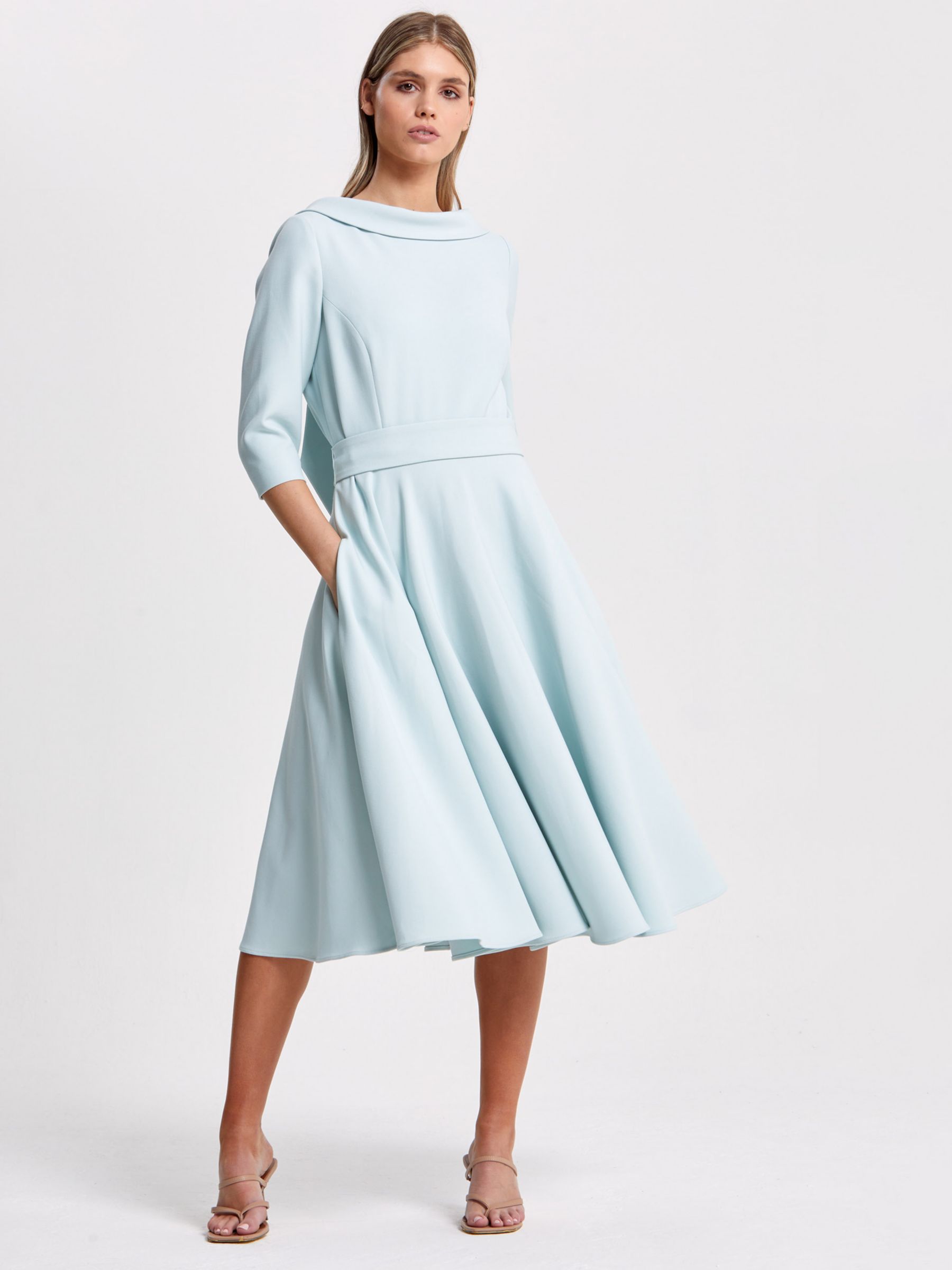 Light blue shop wool dress