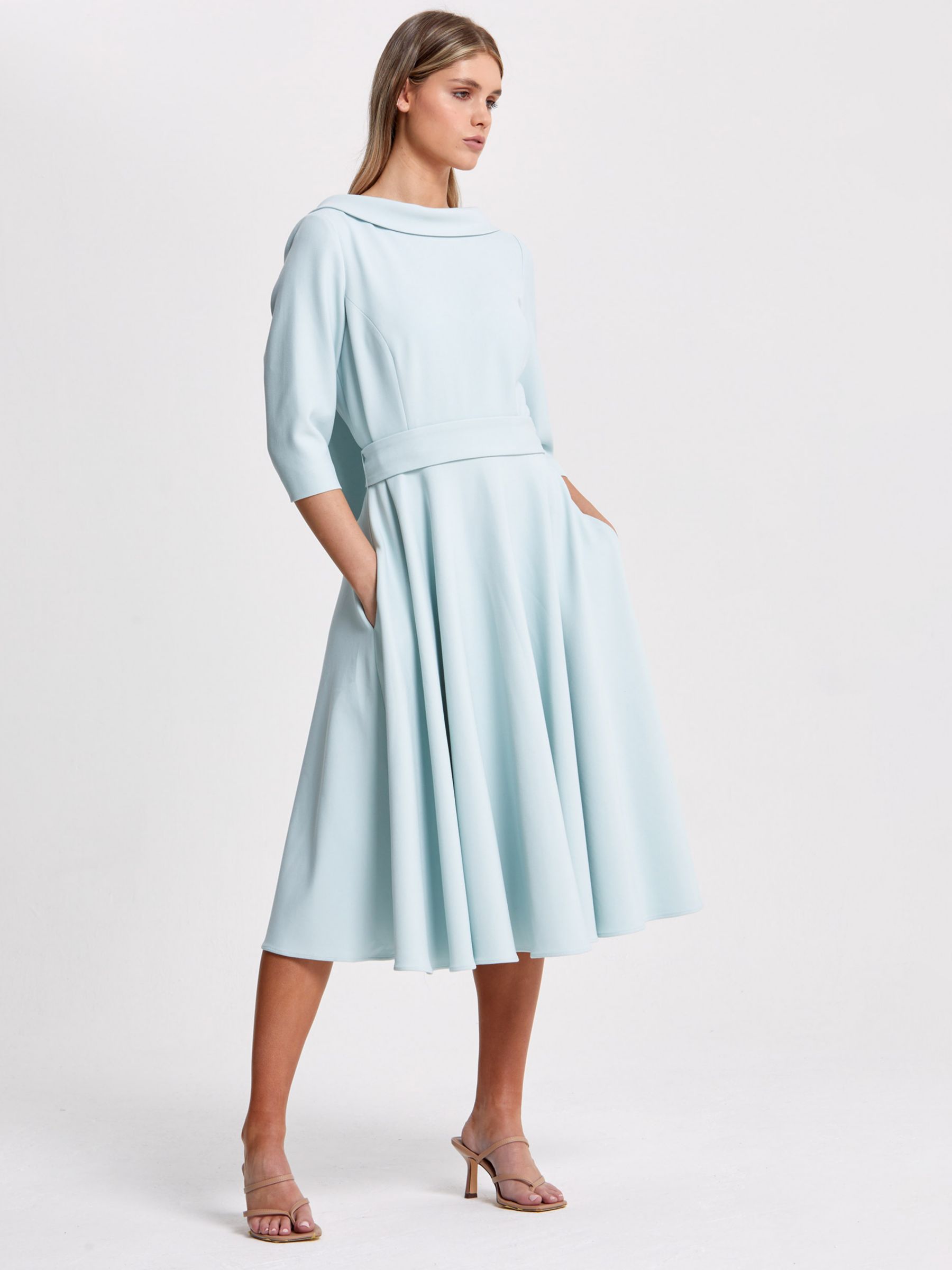 Helen McAlinden Luna Mist Dress, Light Blue at John Lewis & Partners