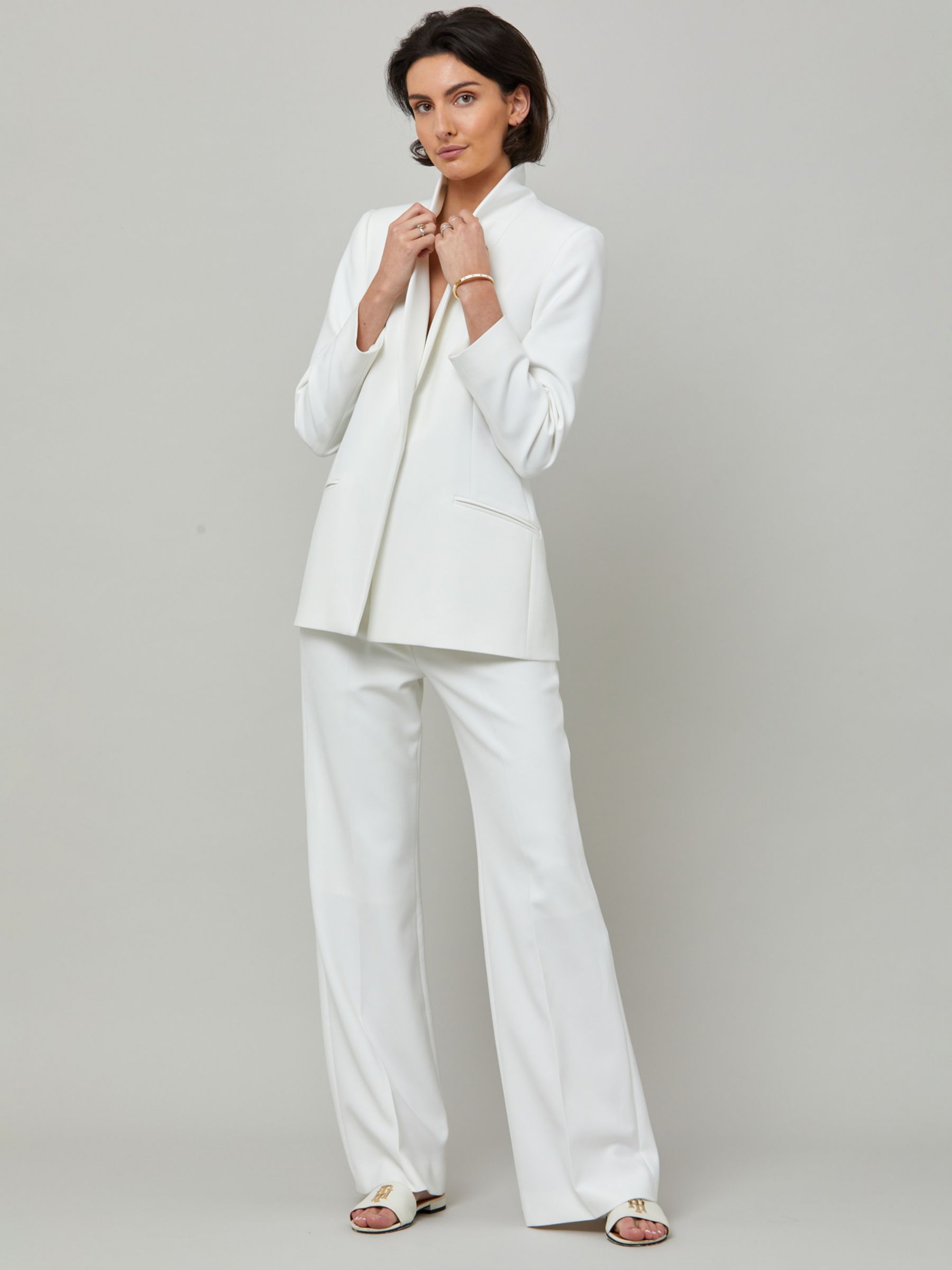 Helen McAlinden Kelly Trousers, White at John Lewis & Partners
