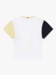 BOSS Kids' Colour Block T-Shirt, White/Multi
